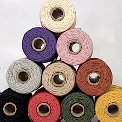 3 mm 3 Bükümlü Makrome İpleri