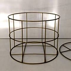 Silindir Metal Sepet İskelet Kapaklı)